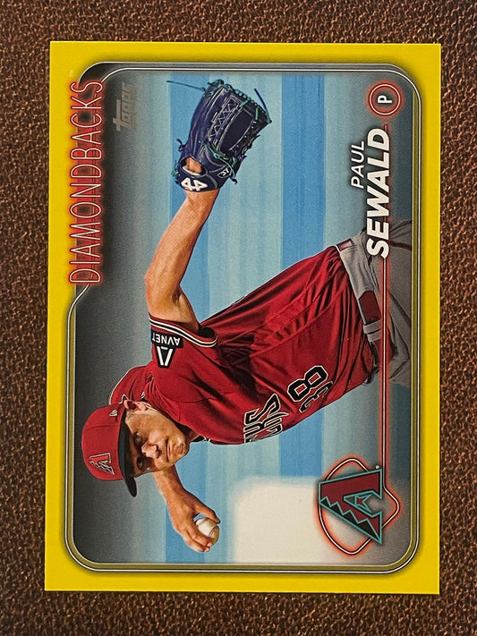 Paul Sewald - 2024 Topps Series 1 - Yellow Parallel - Diamondbacks