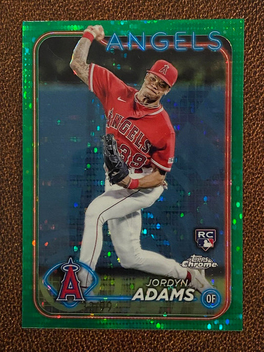 Jordyn Adams - 2024 Topps Chrome - Rookie Green /99 - Angels