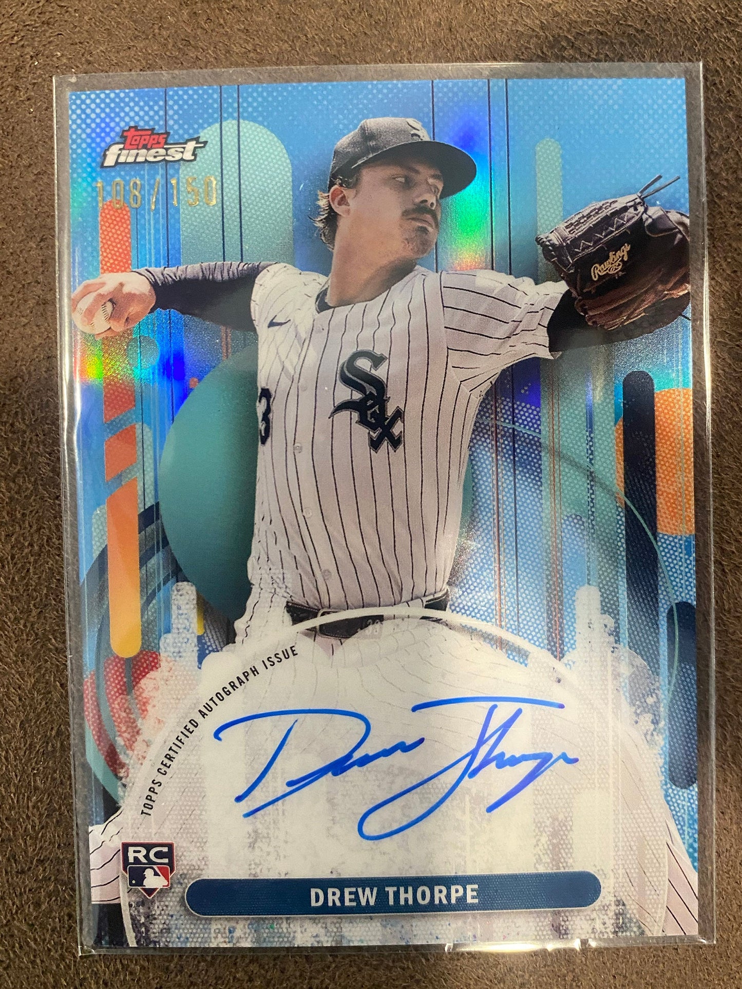 Drew Thorpe - 2025 Topps Finest - Blue AUTO /150 - White Sox