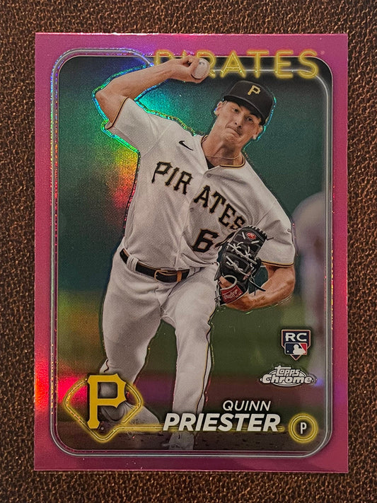 Quinn Priester - 2024 Topps Chrome - Pink Refractor - Pirates