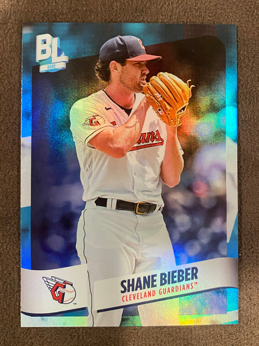 Shane Bieber - 2024 Topps Big League - Rare Blue Foil - Guardians