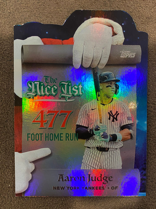 Aaron Judge - 2025 Topps Holiday - The Nice List (Home Run Length) - Yankees