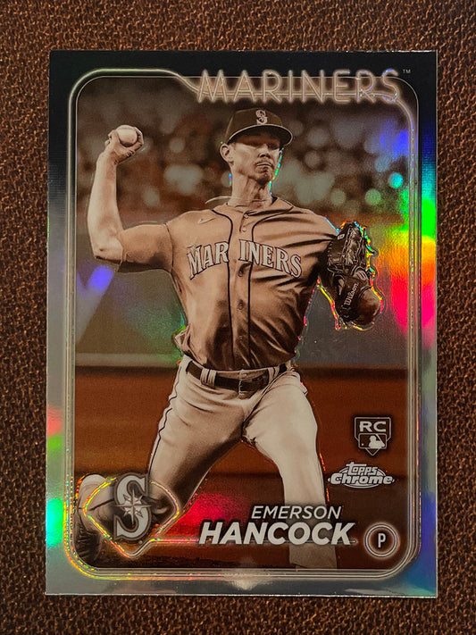 Emerson Hancock - 2024 Topps Chrome - Sepia Refractor - Mariners