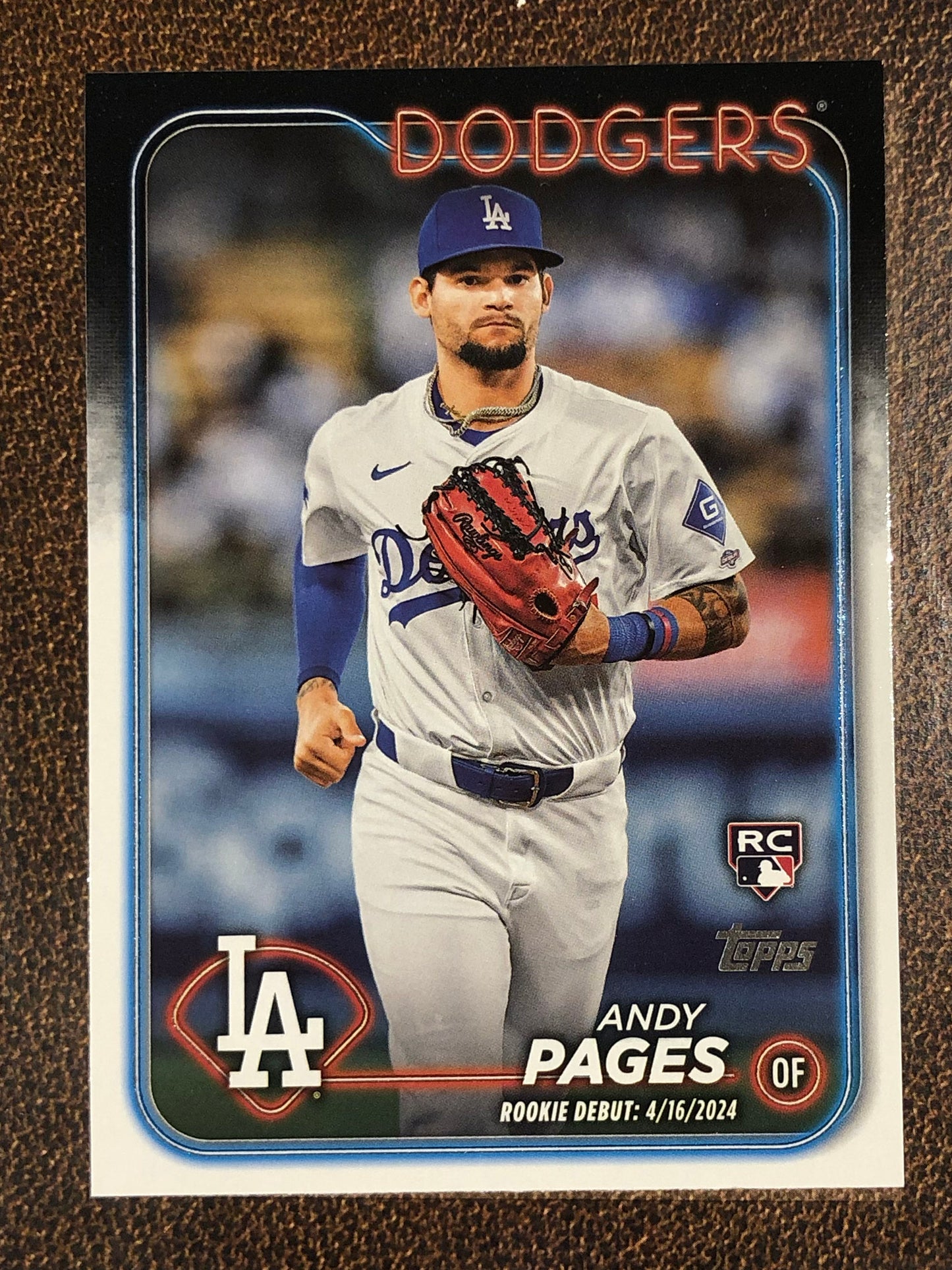 Andy Pages - 2024 Topps Update - Rookie Debut Base - Dodgers