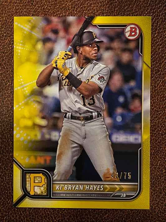 Ke'Bryan Hayes - 2022 Bowman - Yellow /75 - Pirates