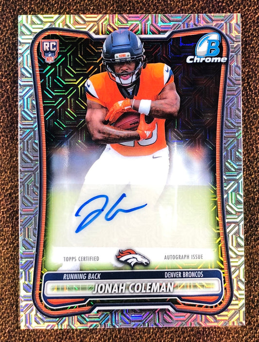 Jonah Coleman - 2026 Bowman - Rookie MOJO AUTO - Broncos