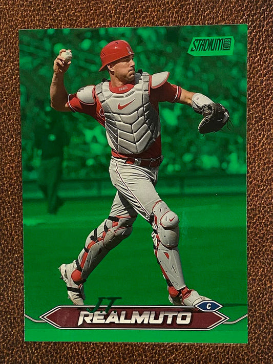 J.T. Realmuto - 2024 Topps Stadium Club - Green Foil /199 - Phillies