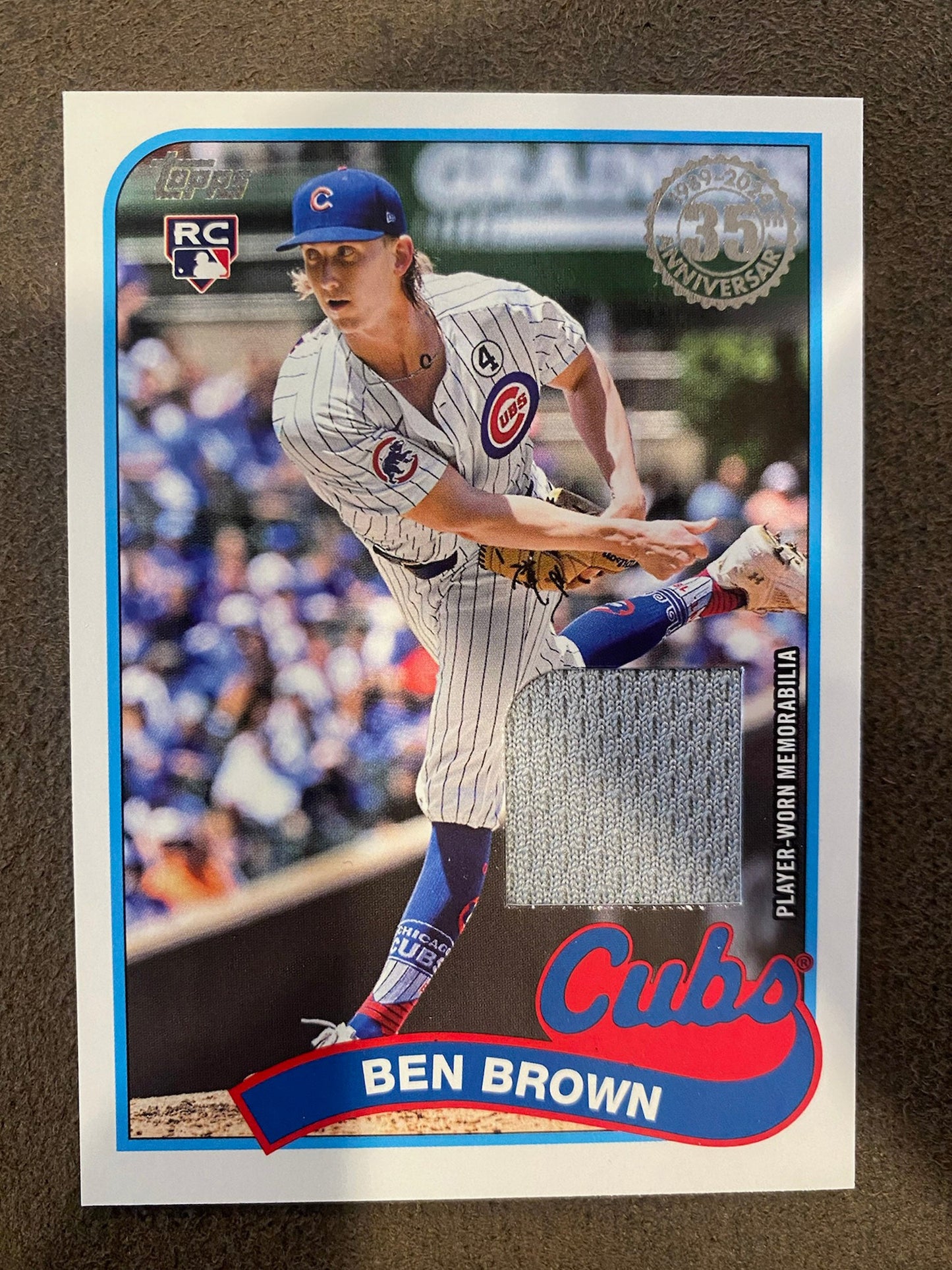 Ben Brown -  2024 Topps Update - 1989 Player Worn RELIC - Cubs