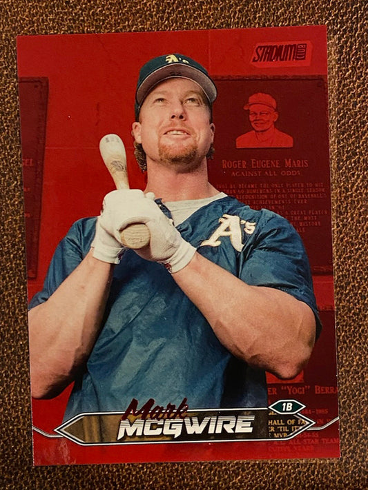 Mark McGwire - 2024 Topps Stadium Club - Red Foil - Cardinals
