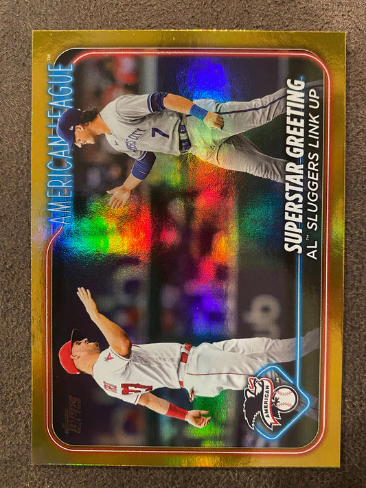 Mike Trout/Bobby Witt Jr - 2024 Topps Series 2 - Gold Foil - Royals