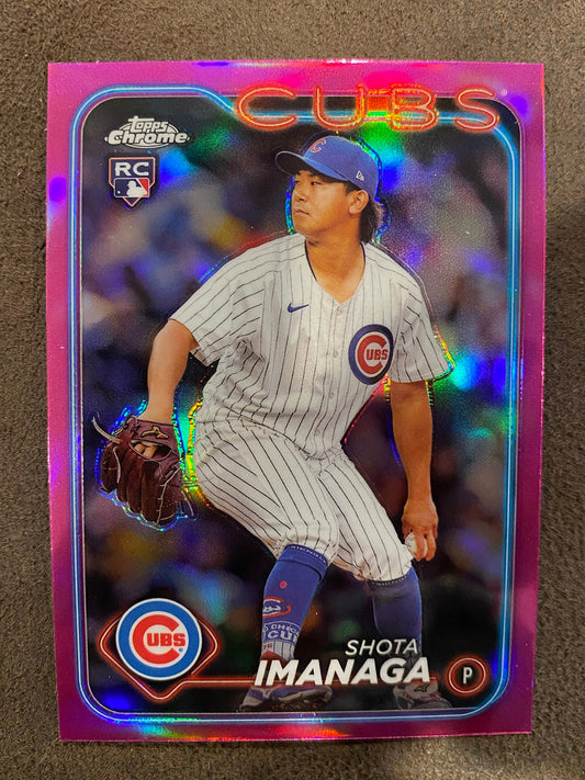 Shota Imanaga - 2024 Topps Chrome - Pink Refractor - Cubs
