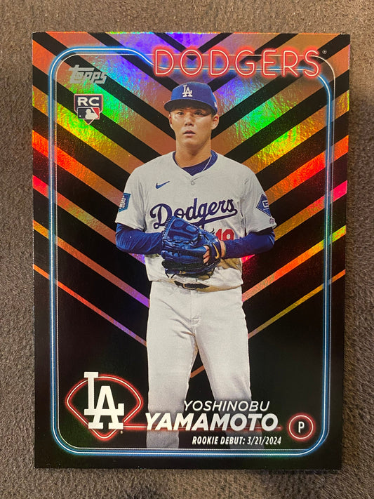 Yoshinobu Yamamoto - 2024 Topps Update - Holiday Parallel - Dodgers