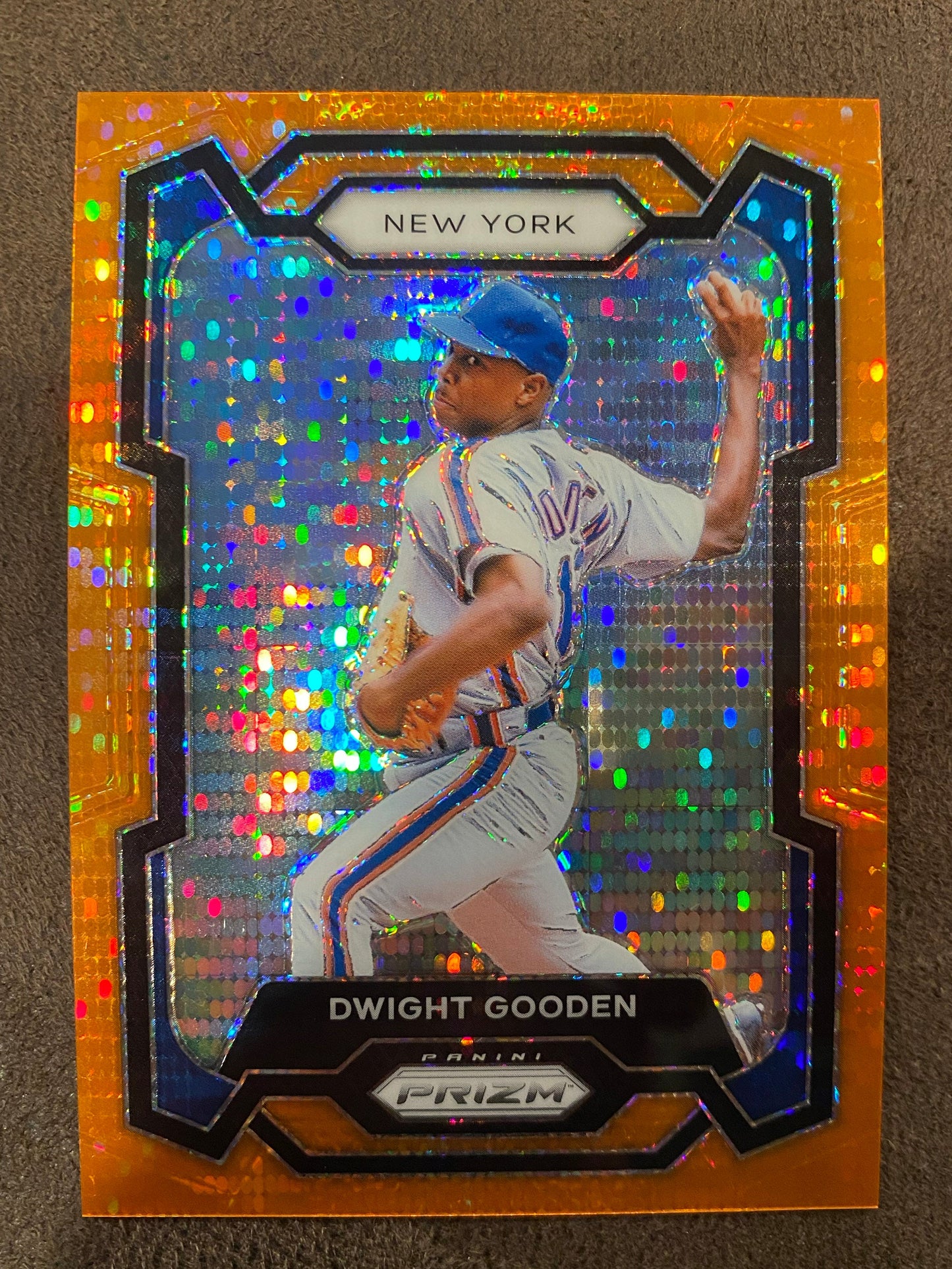 Dwight Gooden - 2024 Panini Prizm - Orange Pulsar /399 - Mets