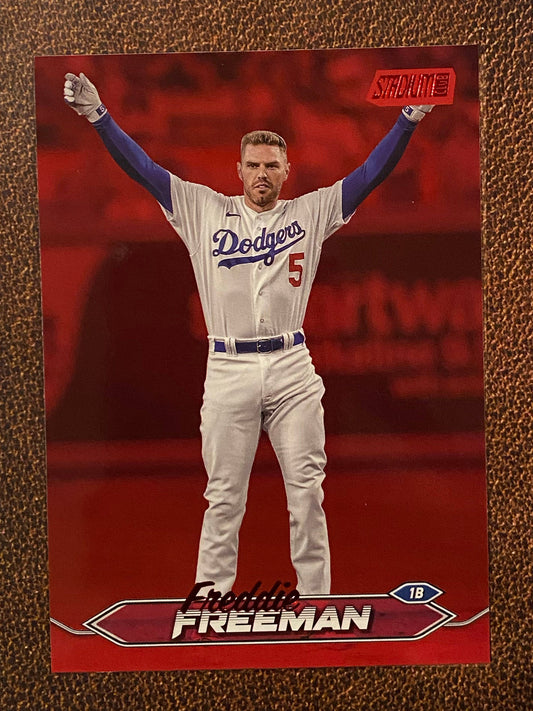 Freddie Freeman - 2024 Topps Stadium Club - Red Foil - Dodgers