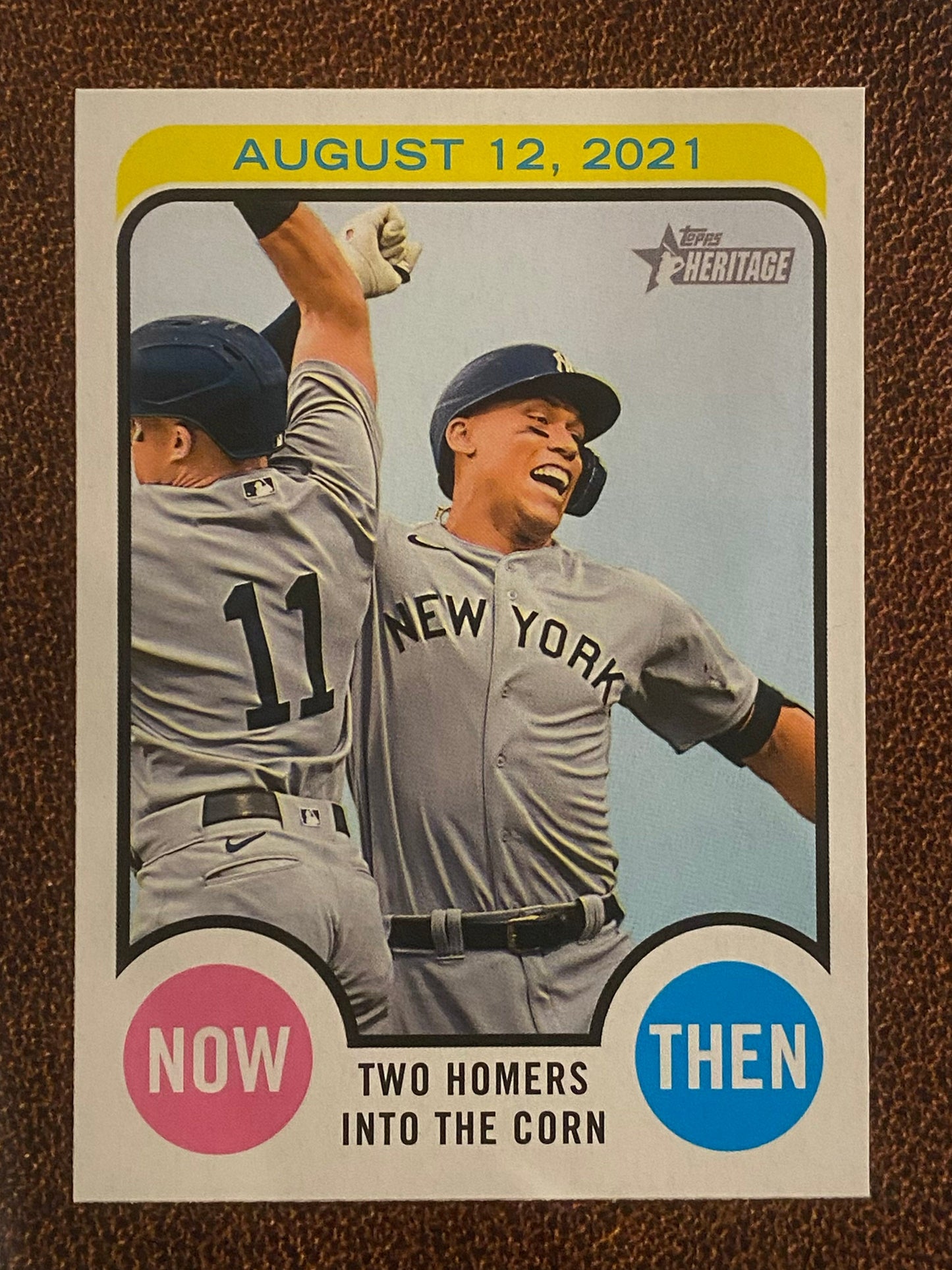 Aaron Judge - 2022 Topps Heritage High Number - Now & Then - Yankees