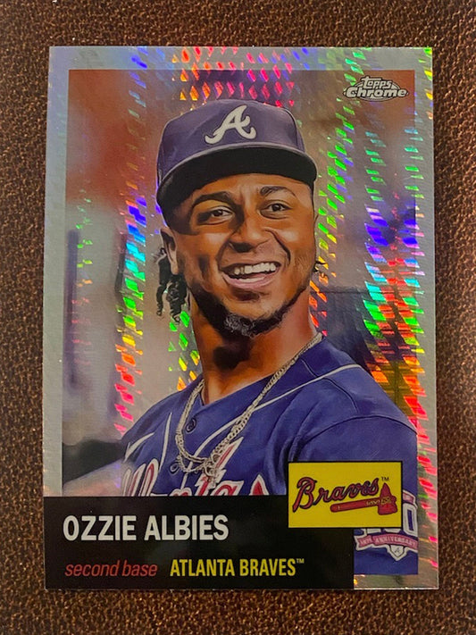 Ozzie Albies - 2022 Topps Chrome Platinum Anniversary - Prism Refractor - Braves
