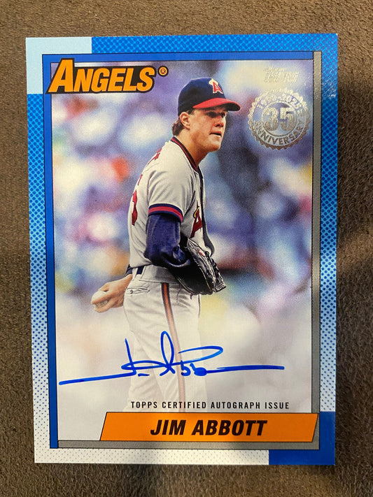 Jim Abbott - 2025 Topps Series 1 - 1990 Insert AUTO - Angels