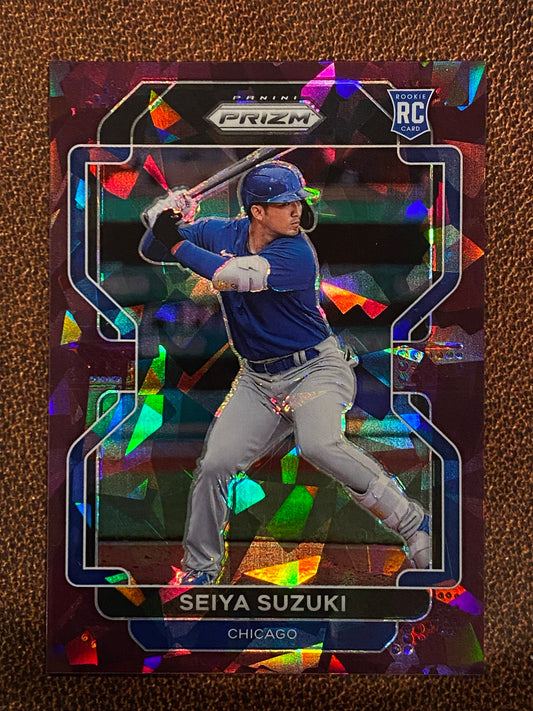 Seiya Suzuki - 2022 Panini Prizm - Purple Ice /25 SSP - Cubs