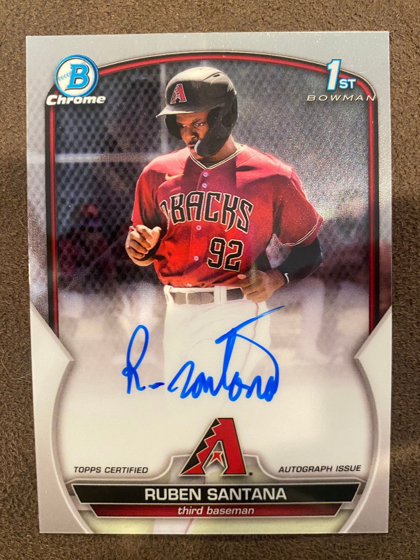 Ruben Santana - 2022 Bowman Chrome - 1st AUTO - Diamondbacks