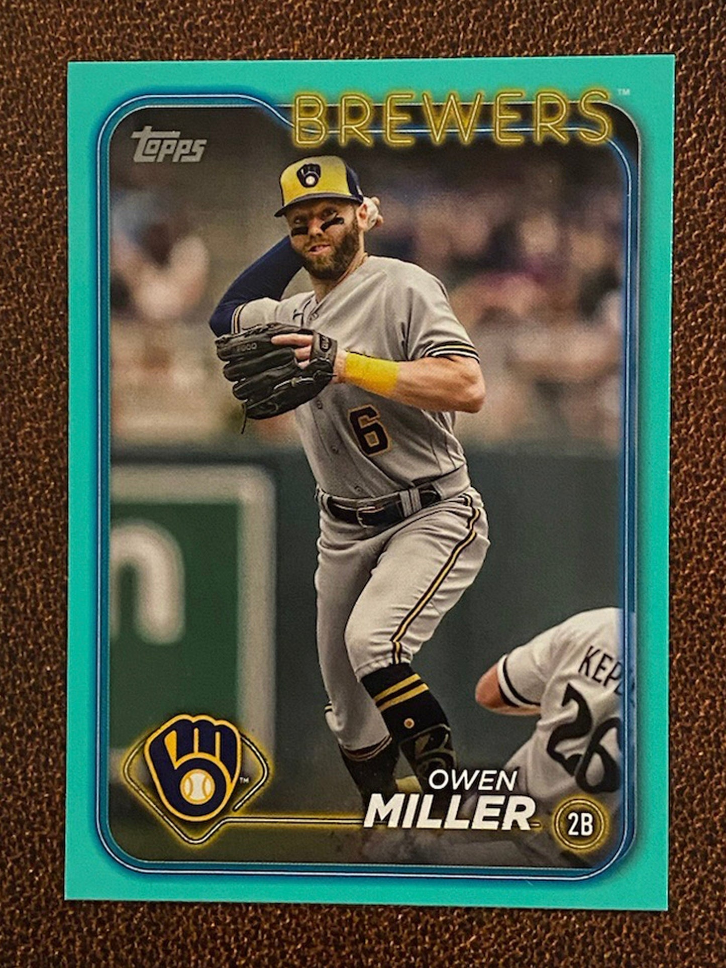 Owen Miller - 2024 Topps Series 2 - Aqua Parallel - Brewers