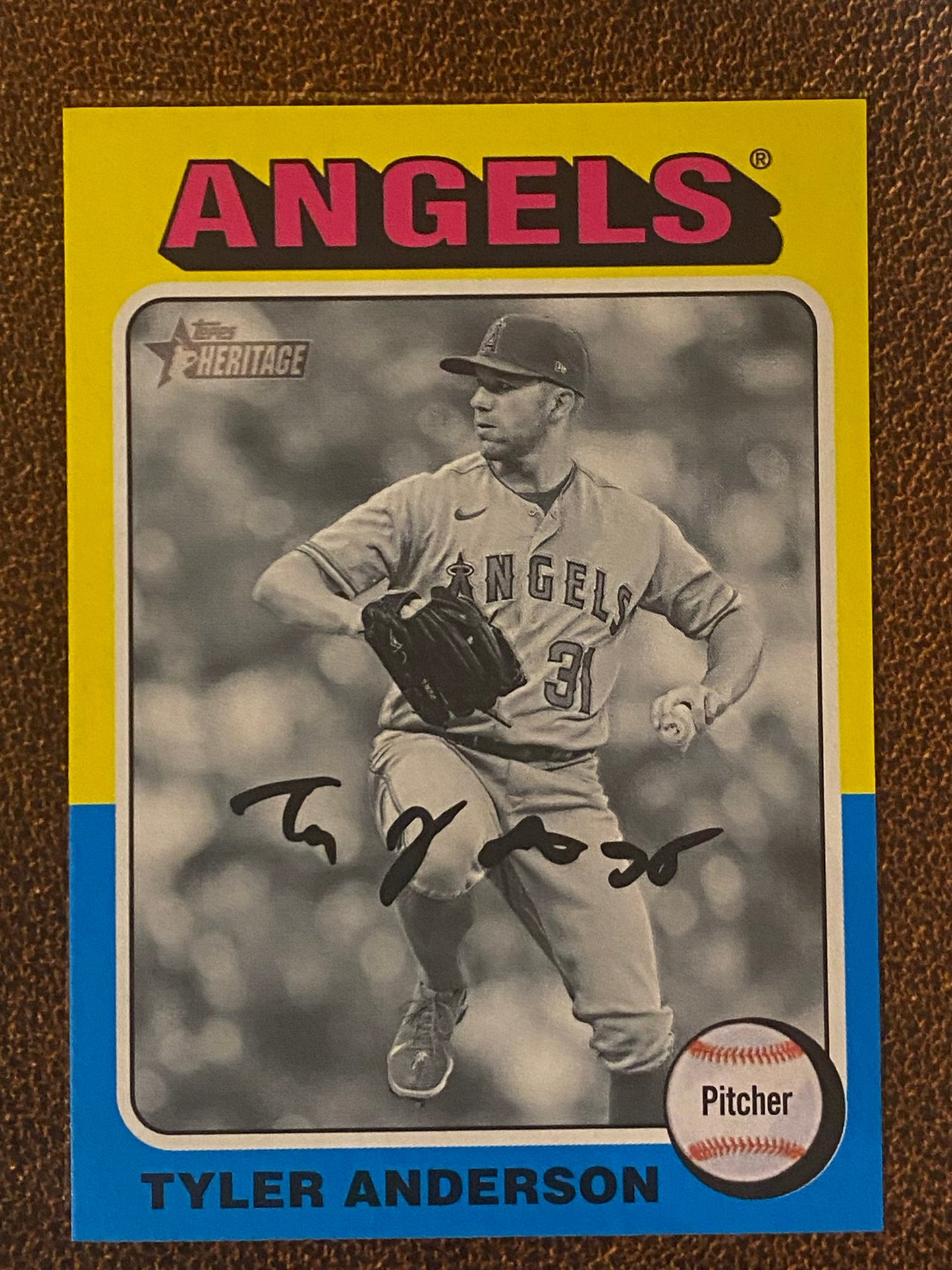Tyler Anderson - 2024 Topps Heritage High Number - Black and White Variation - Angels