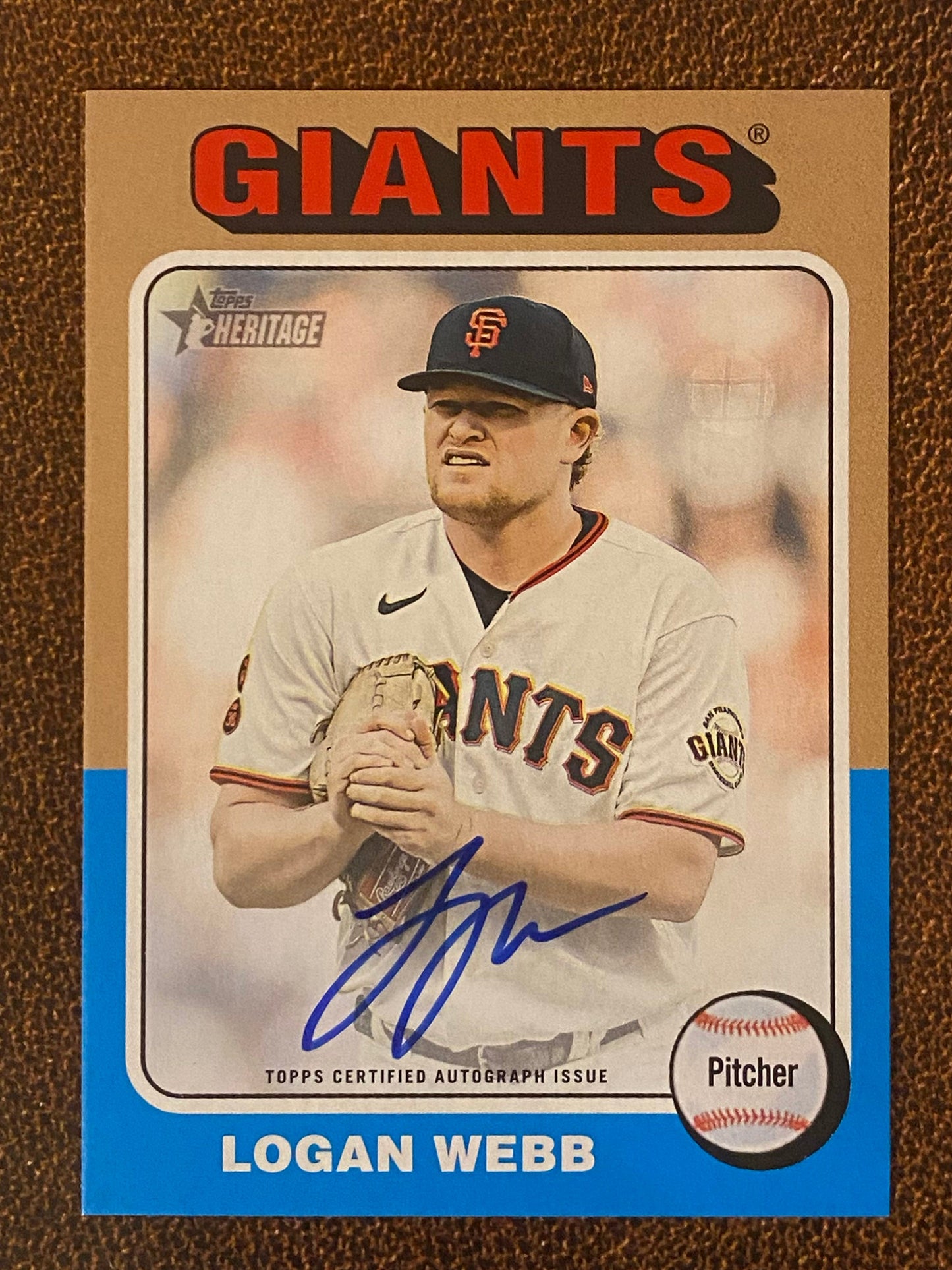 Logan Webb - 2024 Topps Heritage - Real One Auto - Giants