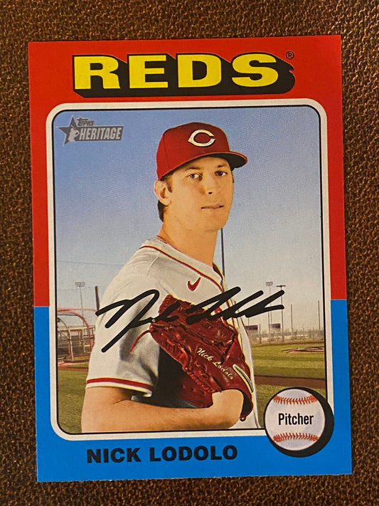 Nick Lodolo - 2024 Topps Heritage High Number - Short Print (#707) - Reds