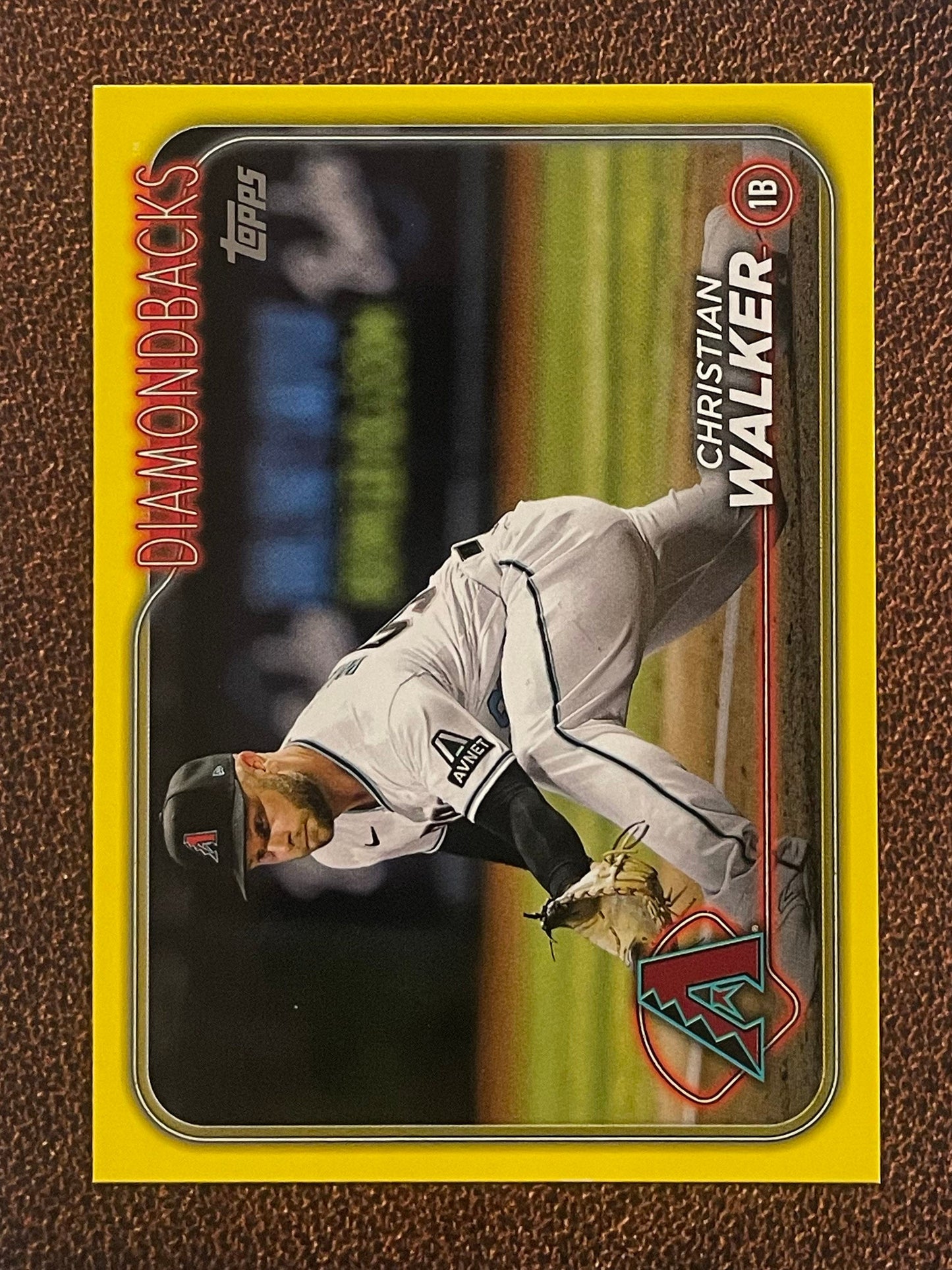 Christian Walker - 2024 Topps Series 1 - Yellow Parallel - Diamondbacks