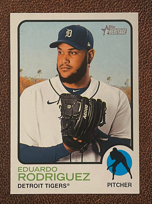 Eduardo Rodriguez - 2022 Topps Heritage High Number - Short Print - Tigers