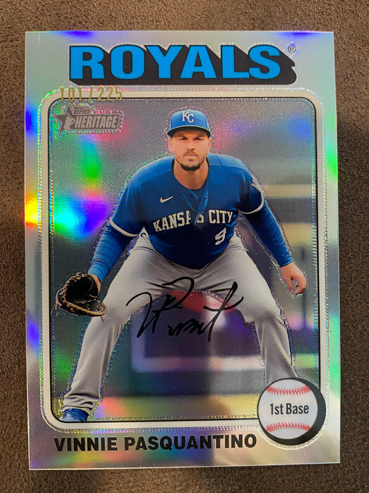 Vinnie Pasquantino - 2024 Topps Heritage High Number - Silver Refractors /225 - Royals