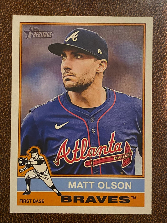 Matt Olson - 2025 Topps Heritage - Cartoon Variation - Braves
