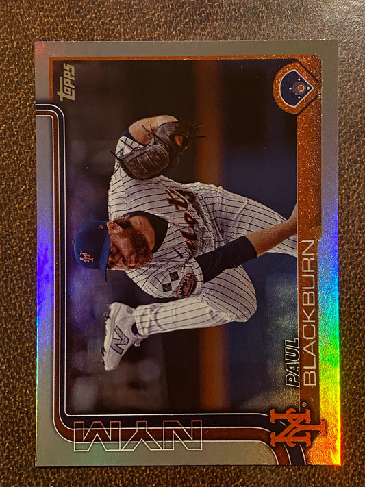 Paul Blackburn - 2025 Topps Series 1 - Rainbow Foil - Mets