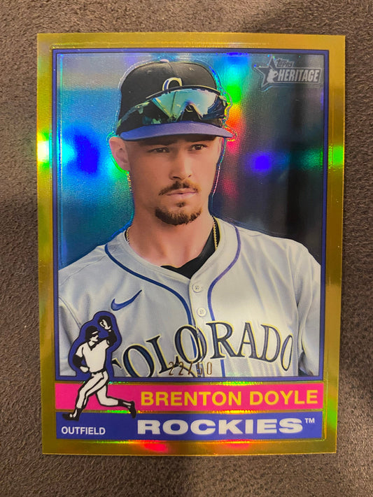 Brenton Doyle - 2025 Topps Heritage - Gold Refractor /50 - Rockies