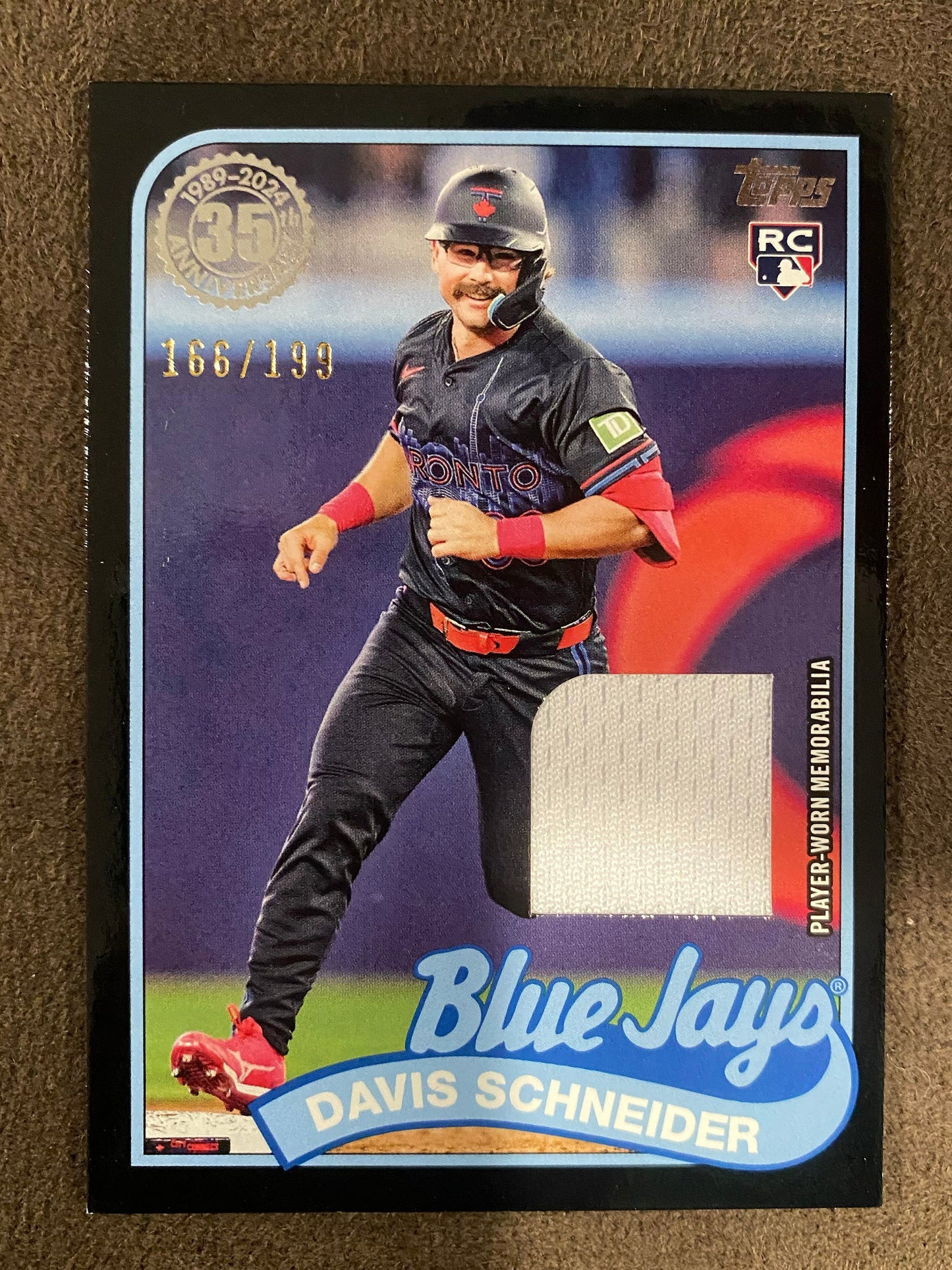 Davis Schneider - 2024 Topps Update - 1989 Relic BLACK /199 (**Print Line Front**) - Blue Jays