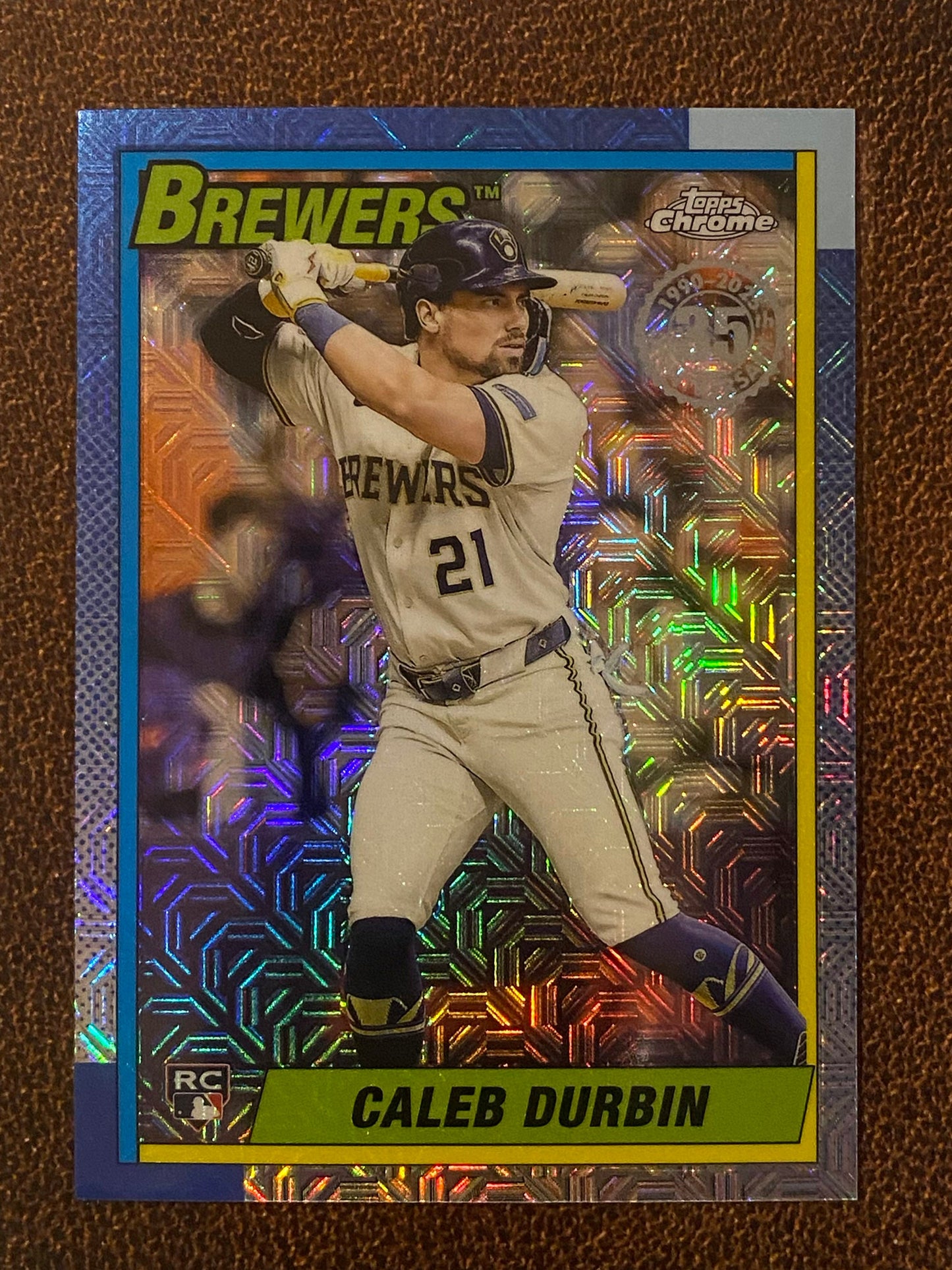 Caleb Durbin - 2025 Topps Update - 1990 Mojo Refractor - Brewers