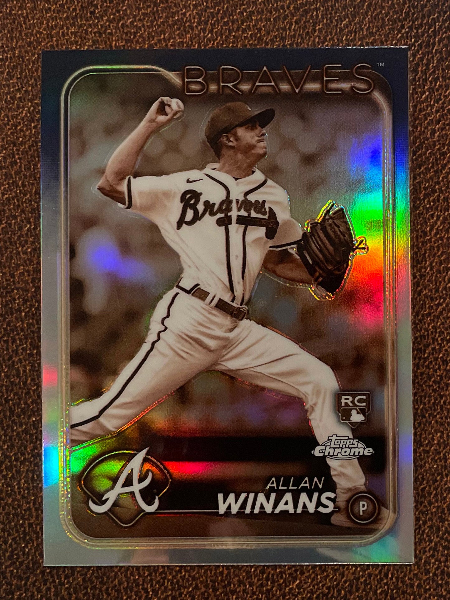 Allan Winans - 2024 Topps Chrome - Sepia Refractor - Braves