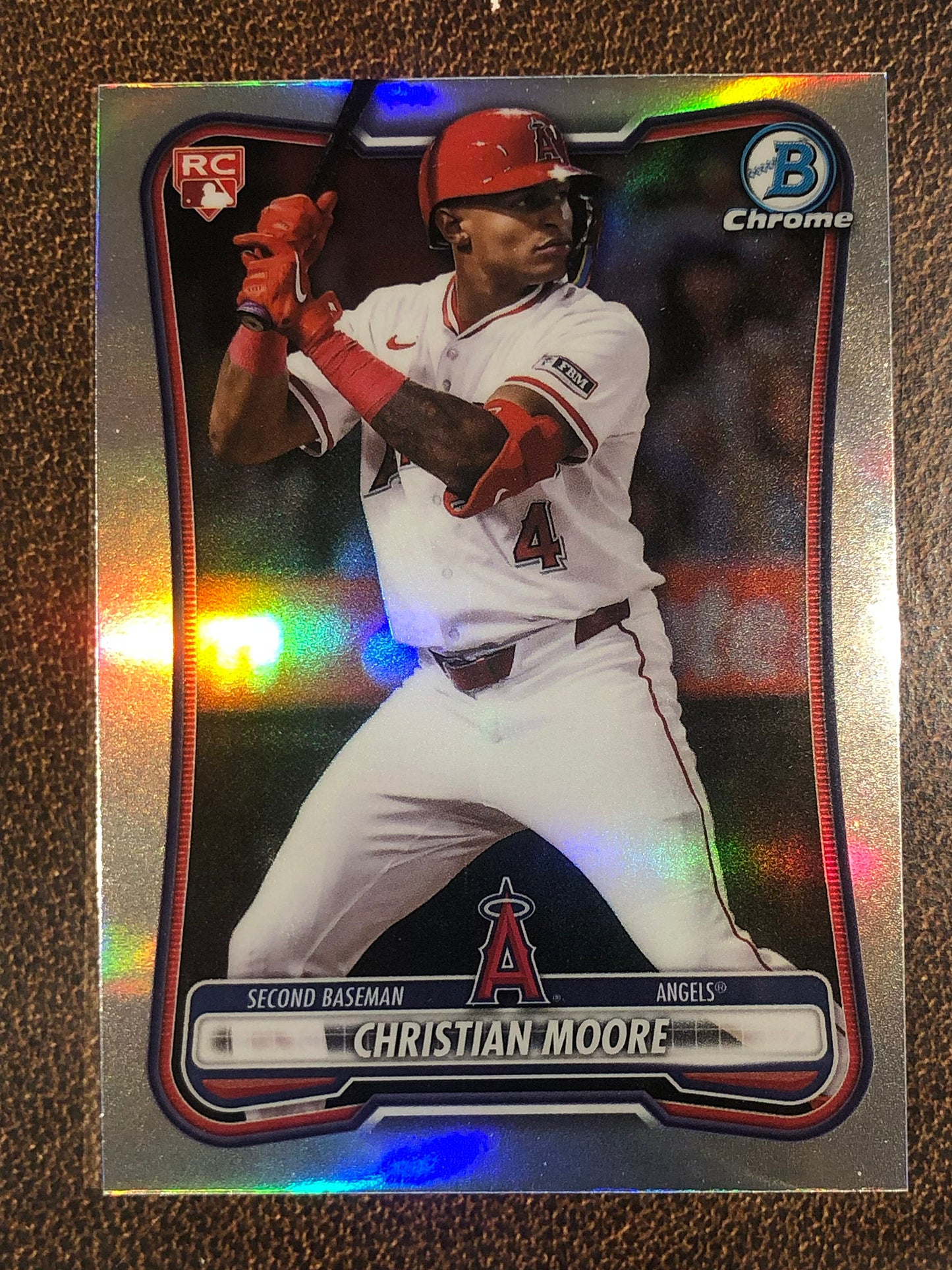 Christian Moore - 2026 Bowman - Red Rookie Refractor - Angels
