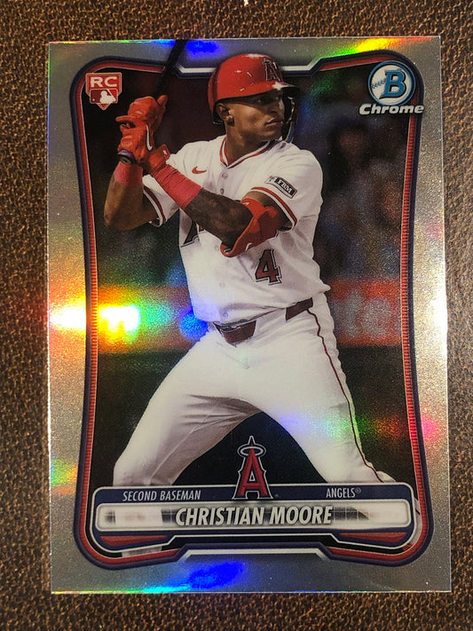 Christian Moore - 2026 Bowman - Red Rookie Refractor - Angels