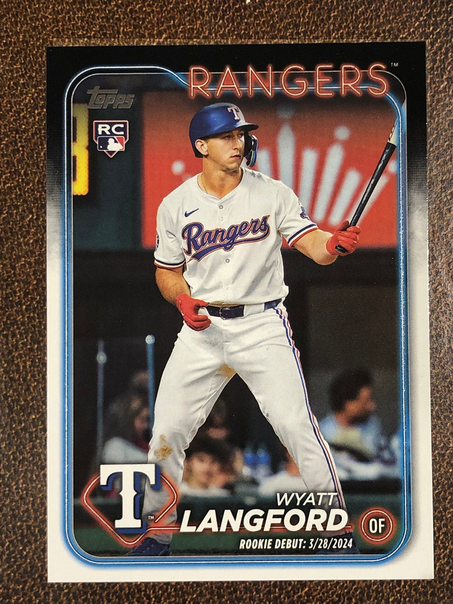 Wyatt Langford - 2024 Topps Update - Rookie Debut Base - Rangers