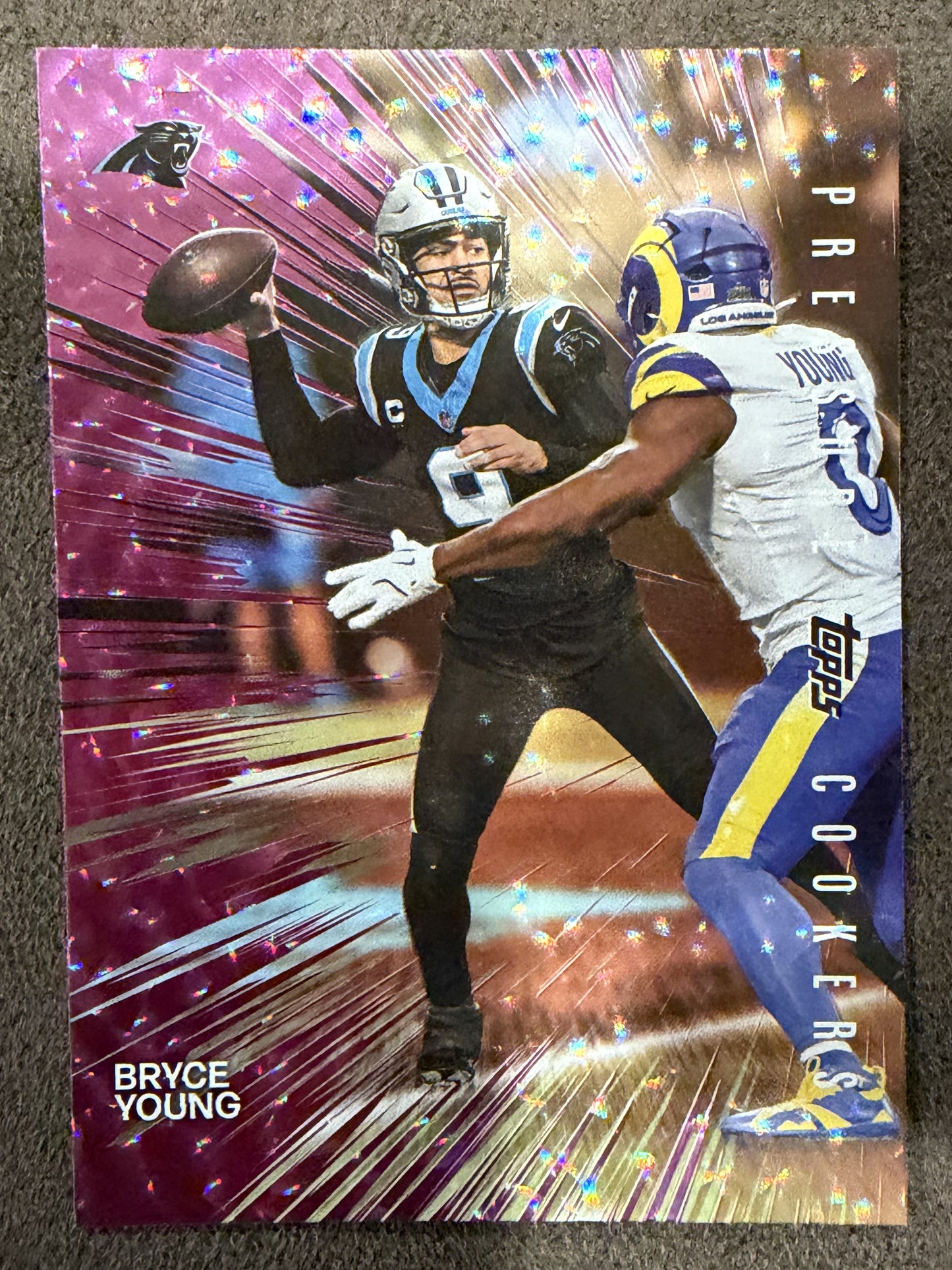 Bryce Young - 2026 Topps Flagship - PINK Crackle Pressure Cooker - Panthers