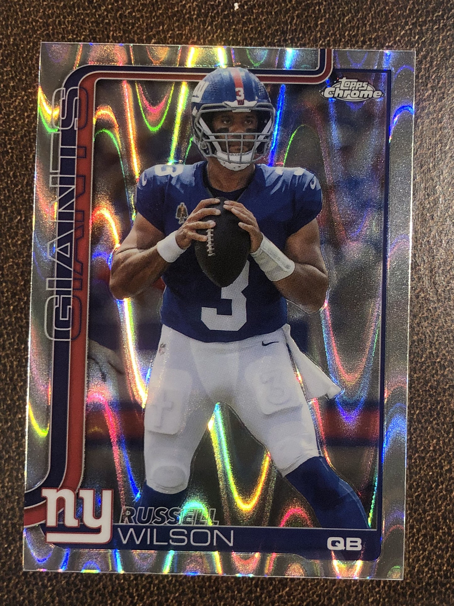 Russell Wilson - 2025 Topps Chrome - Raywave Refractor - Giants