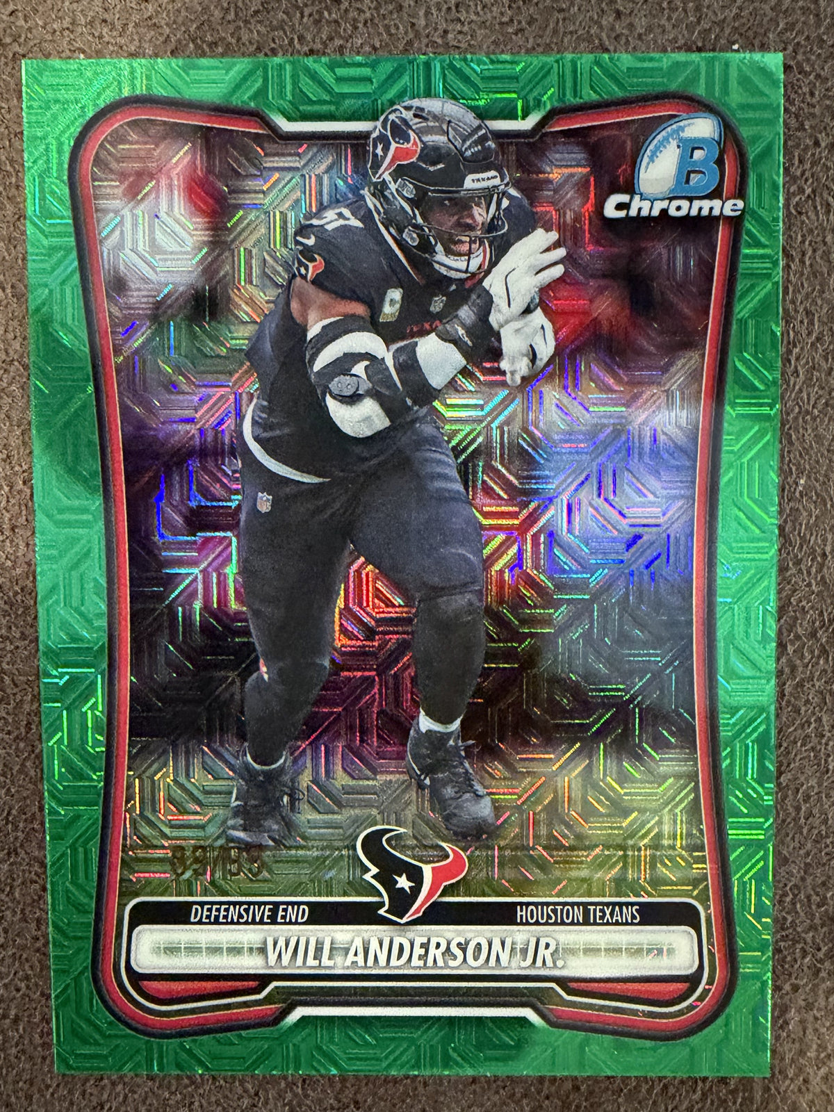 Will Anderson Jr. - 2026 Bowman Chrome - GREEN MOJO /99 - Texans