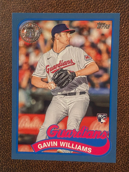 Gavin Williams - 2024 Topps - 1989 BLUE - Guardians