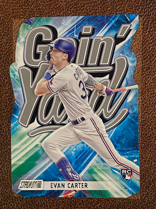 Evan Carter - 2024 Topps Stadium Club - Going Yard Die Cut - Rangers