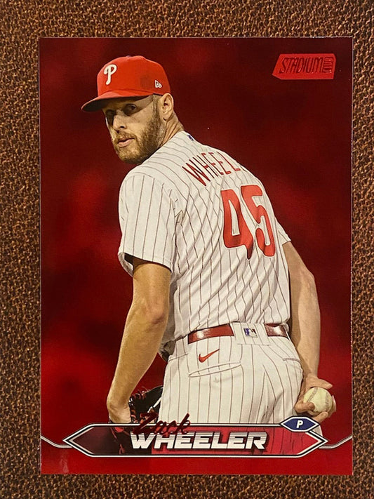 Zack Wheeler - 2024 Topps Stadium Club - Red Foil - Phillies