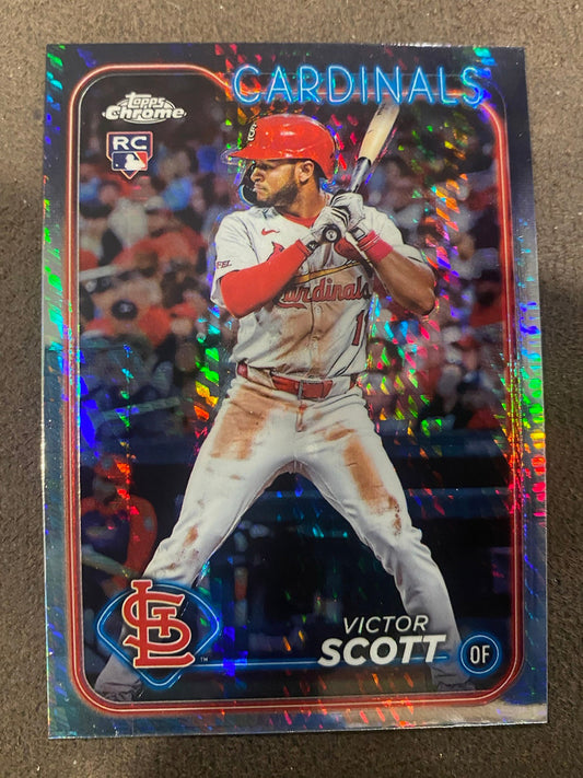 Victor Scott - 2024 Topps Chrome - Prism Refractors - Cardinals