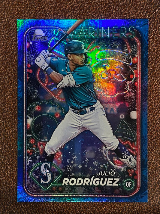 Julio Rodriguez - 2024 Topps Holiday - Glitter Tree Parallel - Mariners