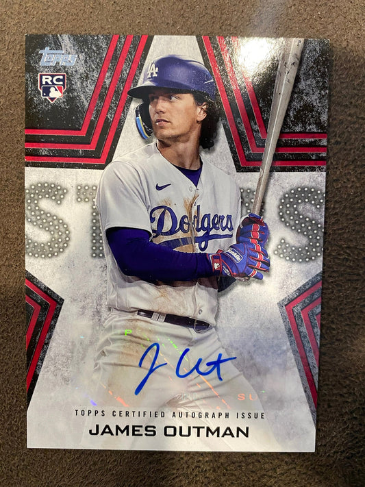 James Outman -  2023 topps Update - Baseball Stars AUTO Black /299 - Dodgers