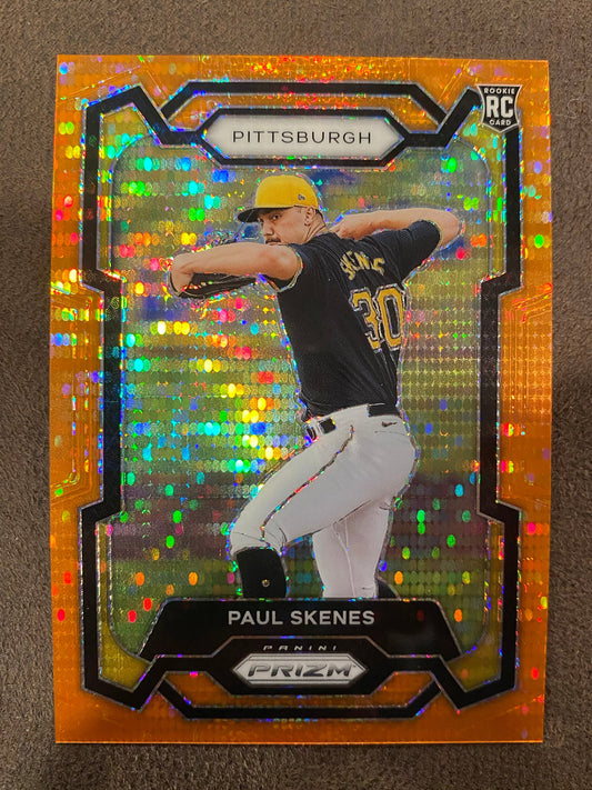 Paul Skenes - 2024 Panini Prizm - Orange Pulsar /399 - Pirates