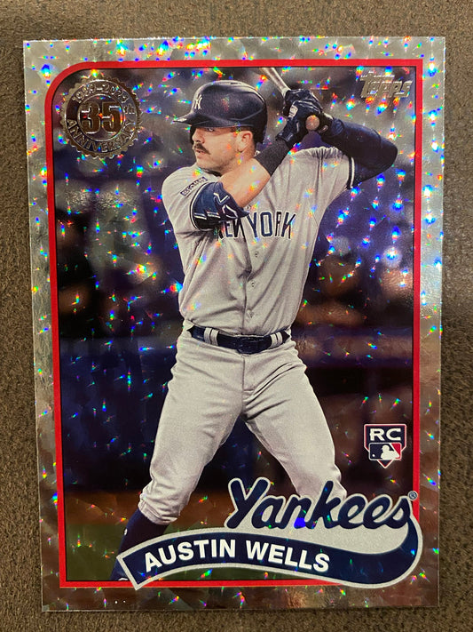 Austin Wells - 2024 Topps Series 2 - 1989 Silver Foilboards - Yankees